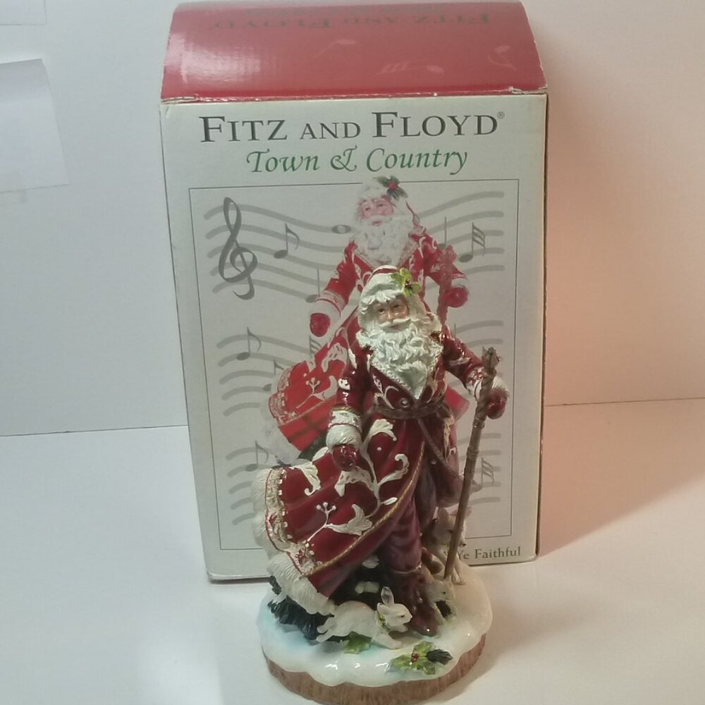 Fitz and Floyd Town & Country Woodland Santa Figurine